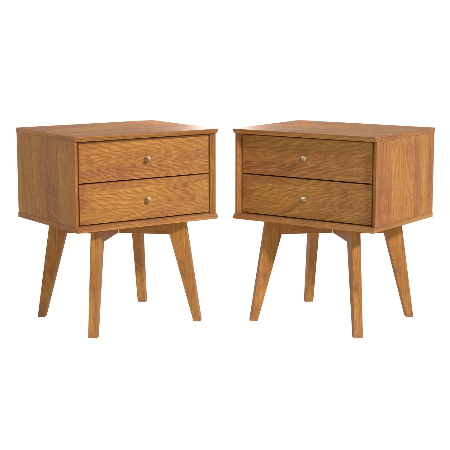 Galano Abby Retro 2 Drawer Nightstand (Set of 2)
