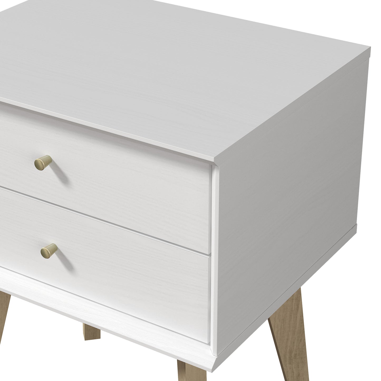 Galano 2-Drawer Nightstand with Angled Legs 18.1" W x 14.2" D x 22.1" H