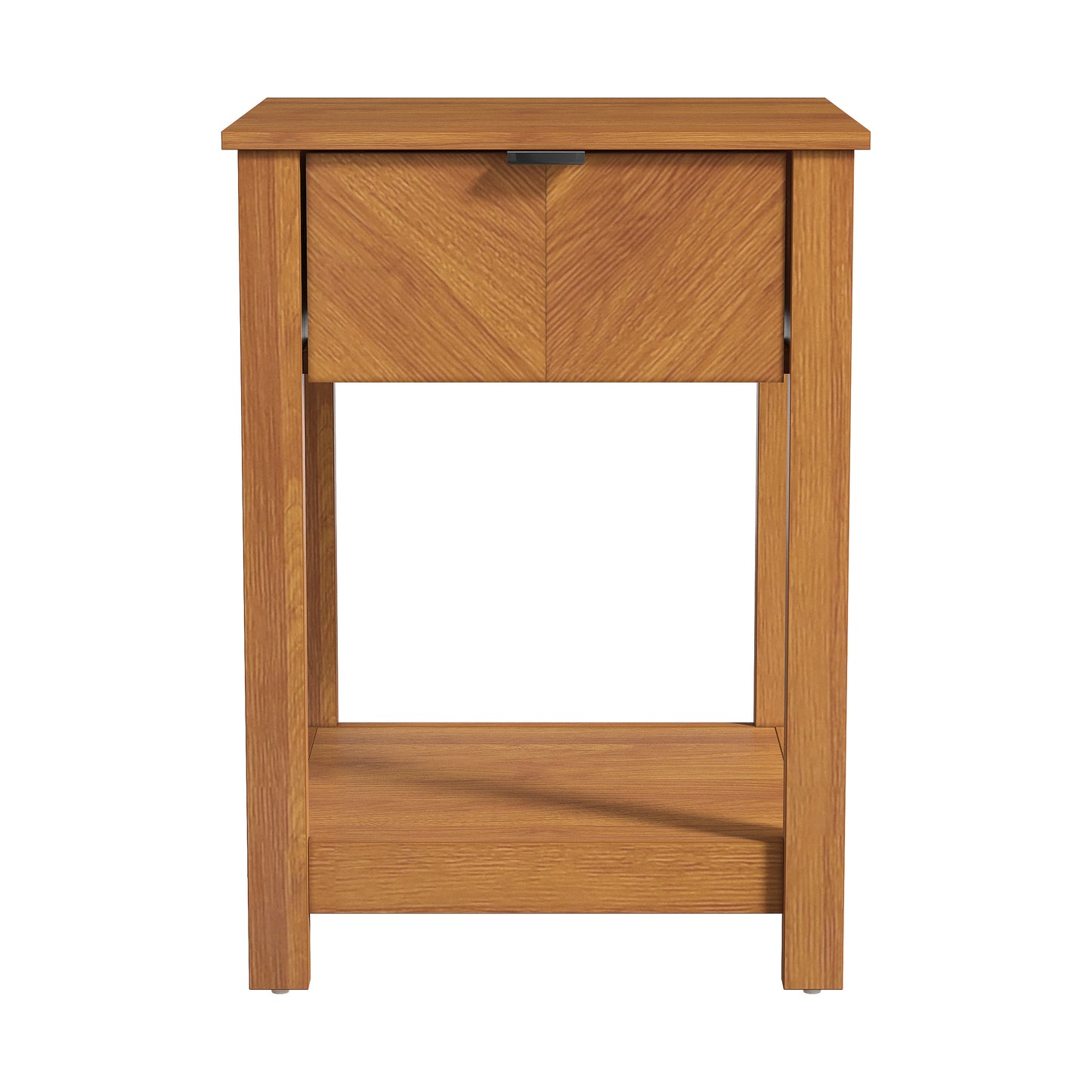 Galano 2-Piece Nightstand Set with Drawer and Open Shelf Storage 16.5" H × 15.4" W × 23.2" D