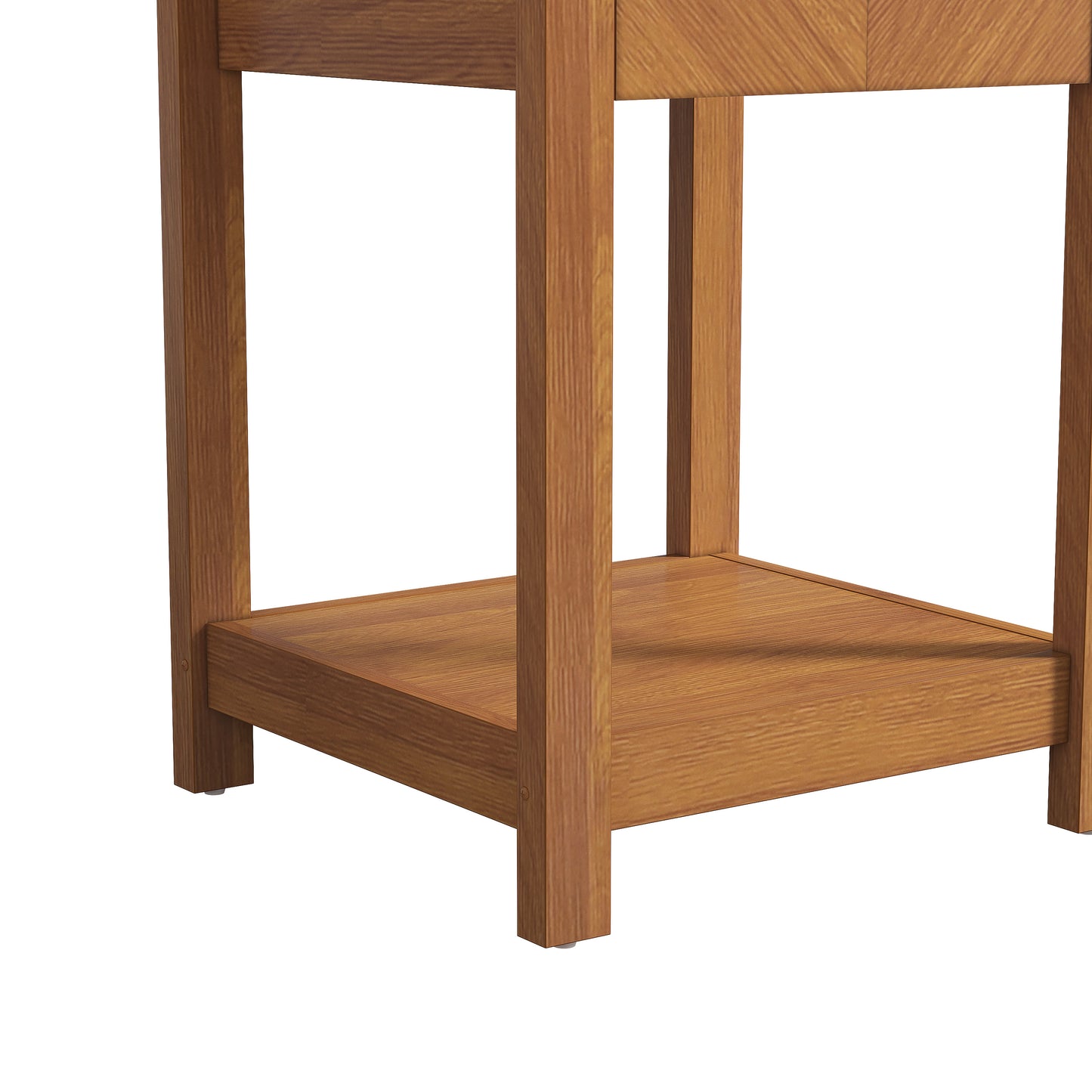 Galano 2-Piece Nightstand Set with Drawer and Open Shelf Storage 16.5" H × 15.4" W × 23.2" D
