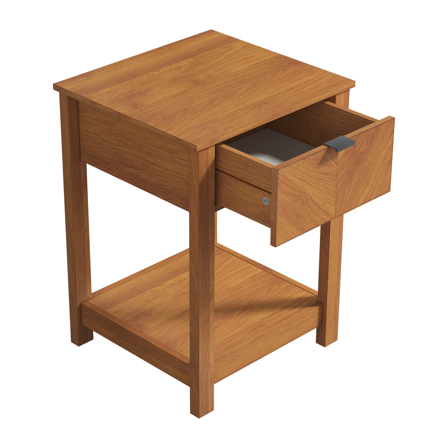 Galano 2-Piece Nightstand Set with Drawer and Open Shelf Storage 16.5" H × 15.4" W × 23.2" D