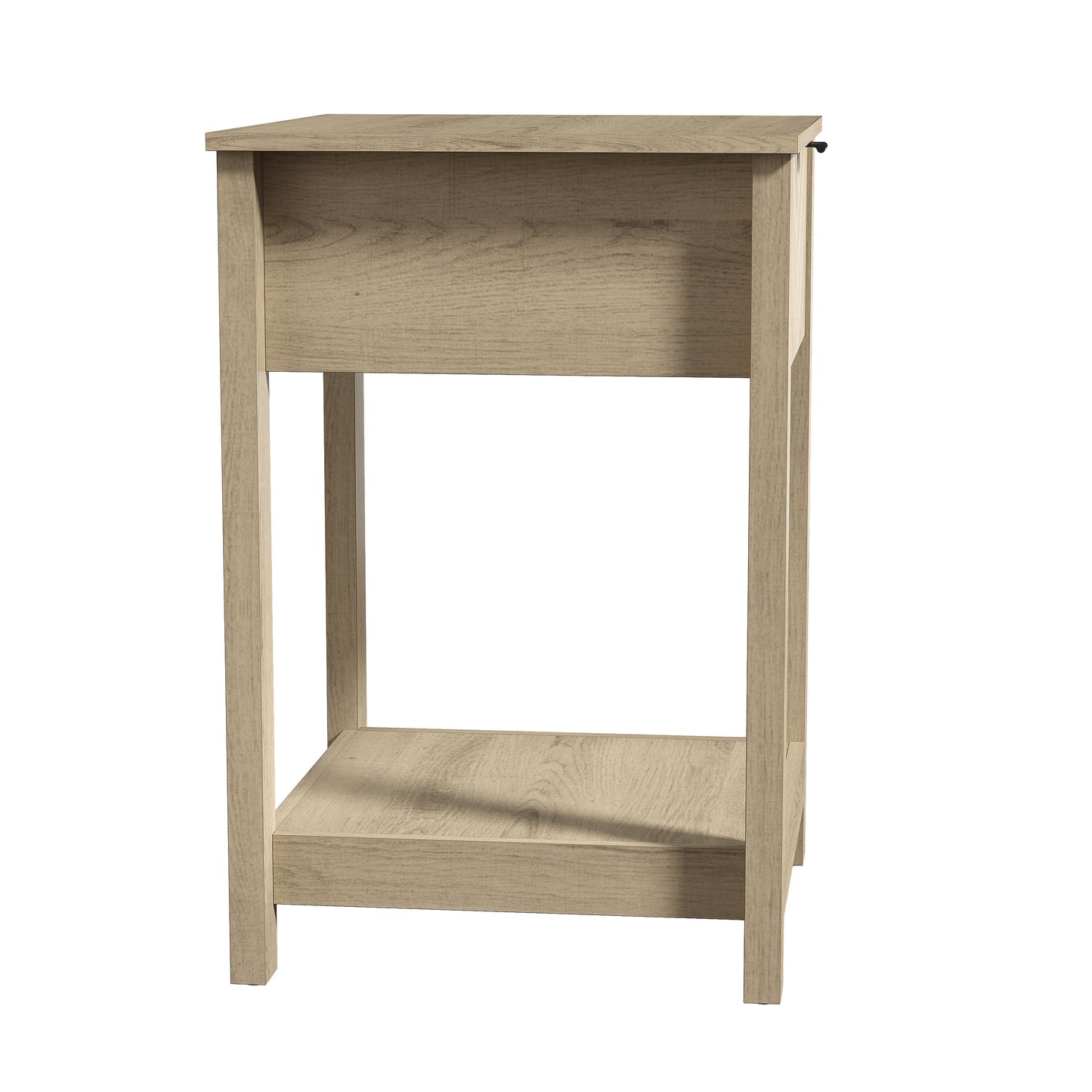 Galano 2-Piece Nightstand Set with Drawer and Open Shelf Storage 16.5" H × 15.4" W × 23.2" D