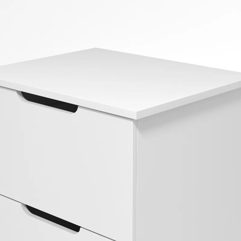 Galano Modern 2-Drawer Nightstand with Cutout Handles 18.7" W × 15.7" D × 23.7" H