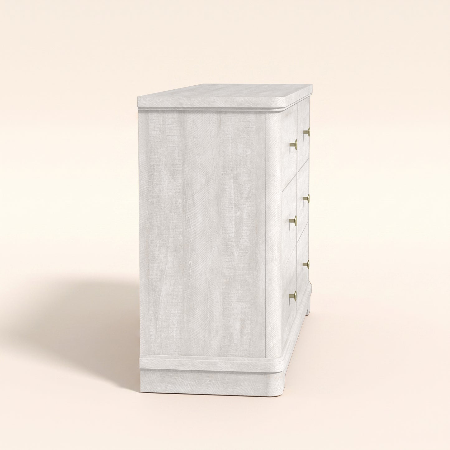 6-Drawer Double Dresser with Sculpted Base