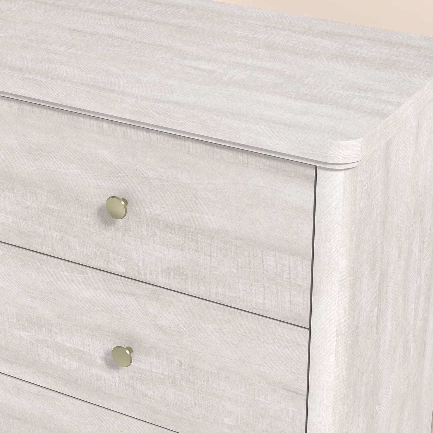 6-Drawer Double Dresser with Sculpted Base