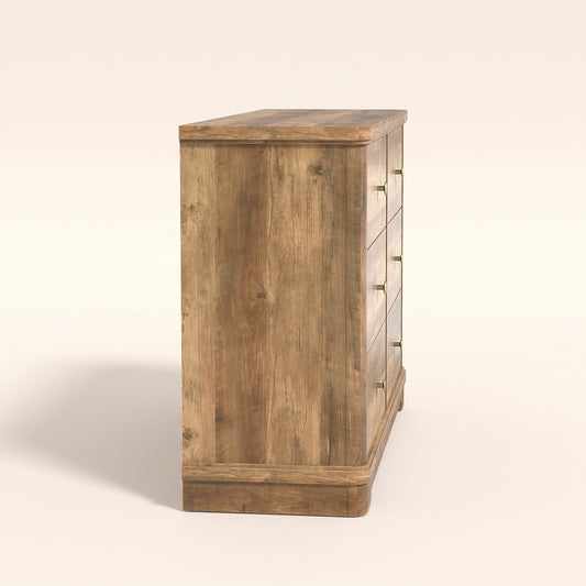 6-Drawer Double Dresser with Sculpted Base