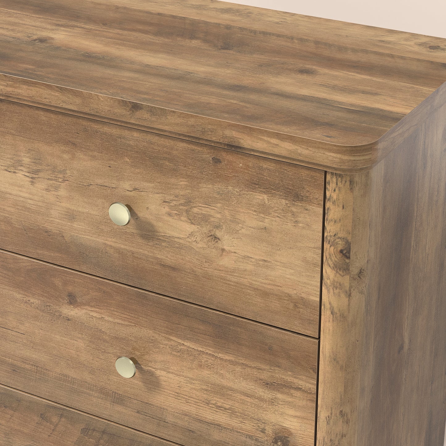 6-Drawer Double Dresser with Sculpted Base