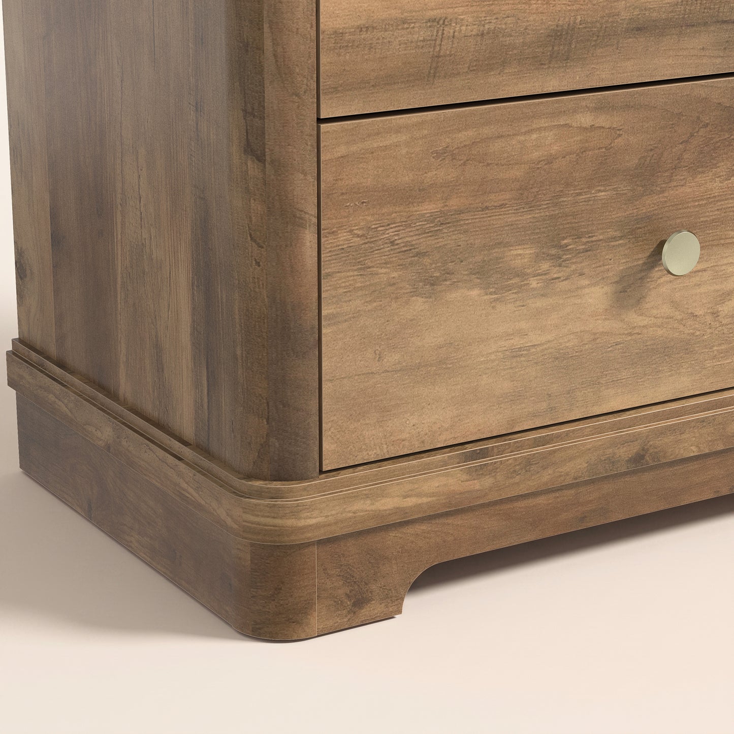 6-Drawer Double Dresser with Sculpted Base