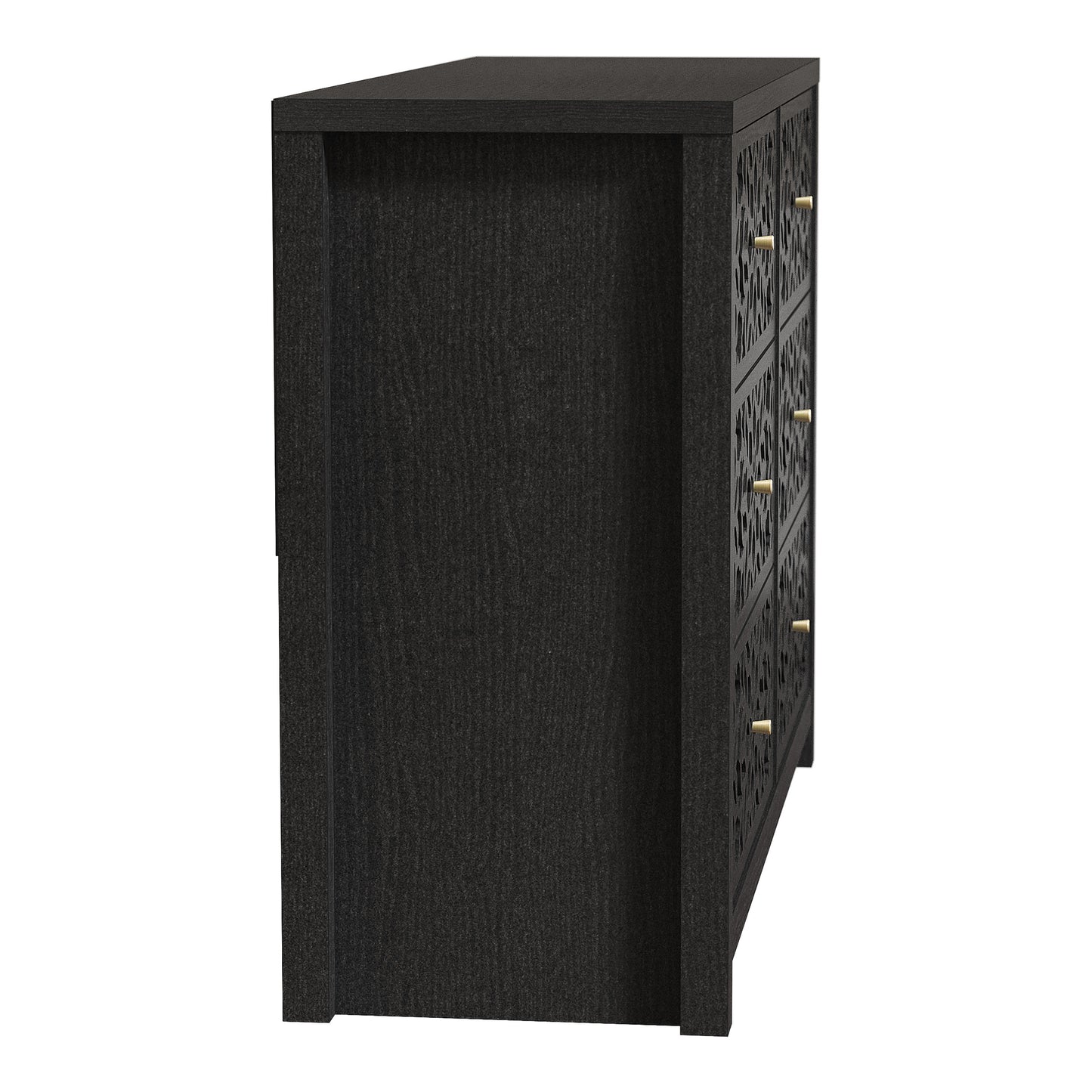 Galano 6-Drawer Dresser with Cutout Floral Fronts 45.4″ W x 15.7" D x 32.0" H