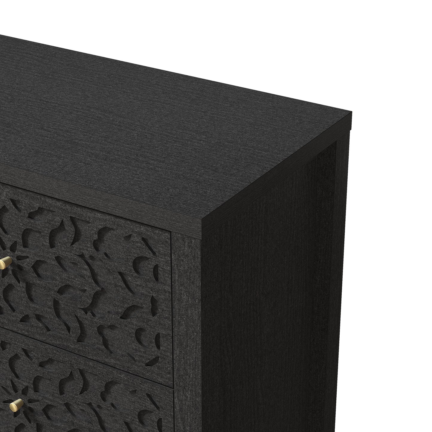 Galano 6-Drawer Dresser with Cutout Floral Fronts 45.4″ W x 15.7" D x 32.0" H