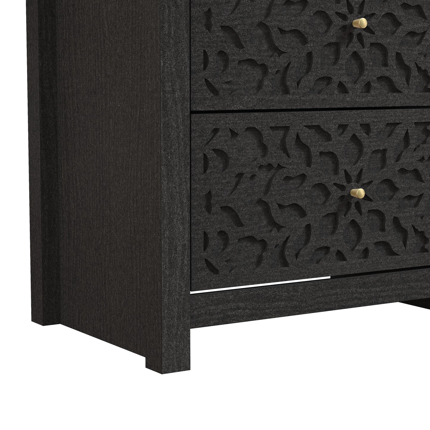 Galano 6-Drawer Dresser with Cutout Floral Fronts 45.4″ W x 15.7" D x 32.0" H