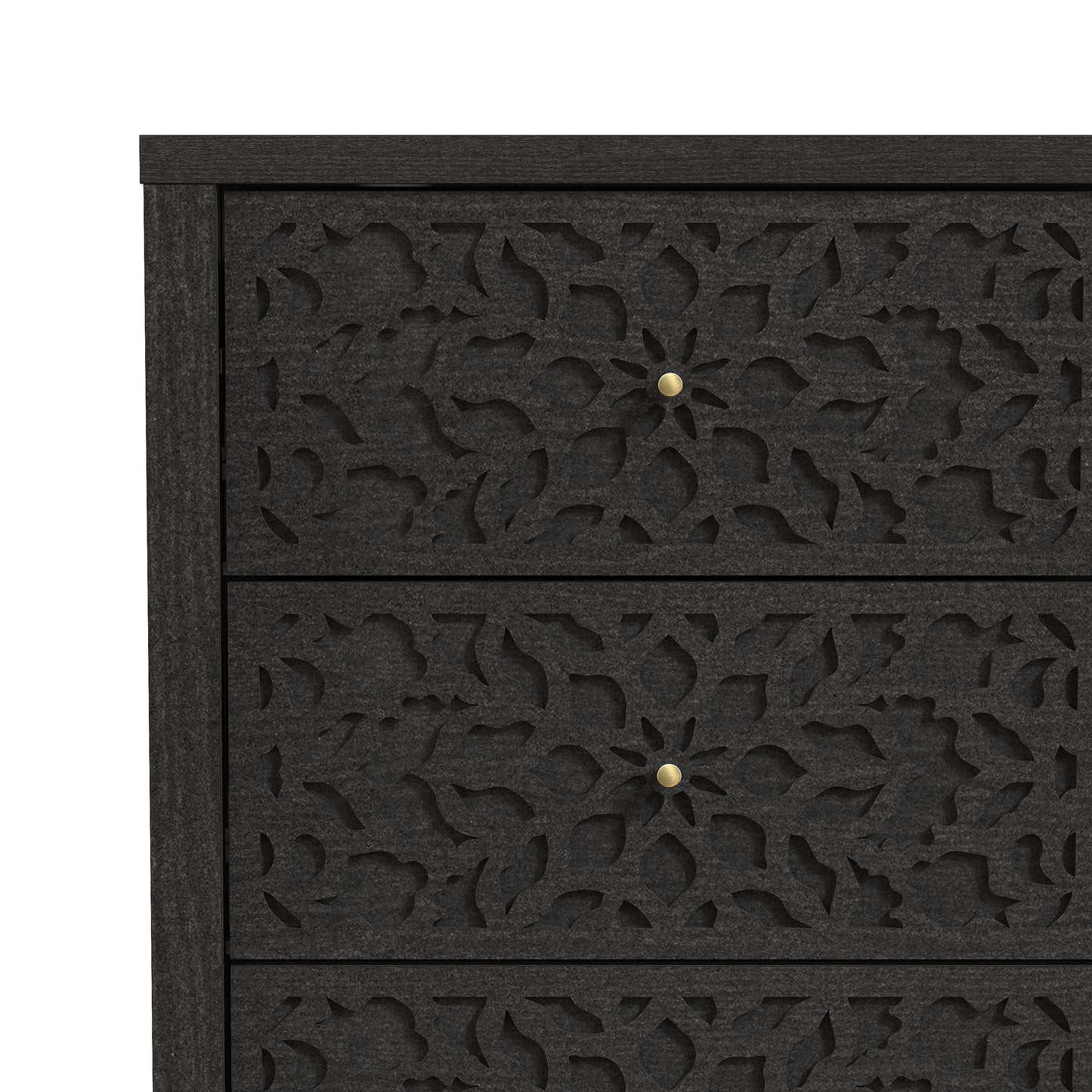 Galano 6-Drawer Dresser with Cutout Floral Fronts 45.4″ W x 15.7" D x 32.0" H