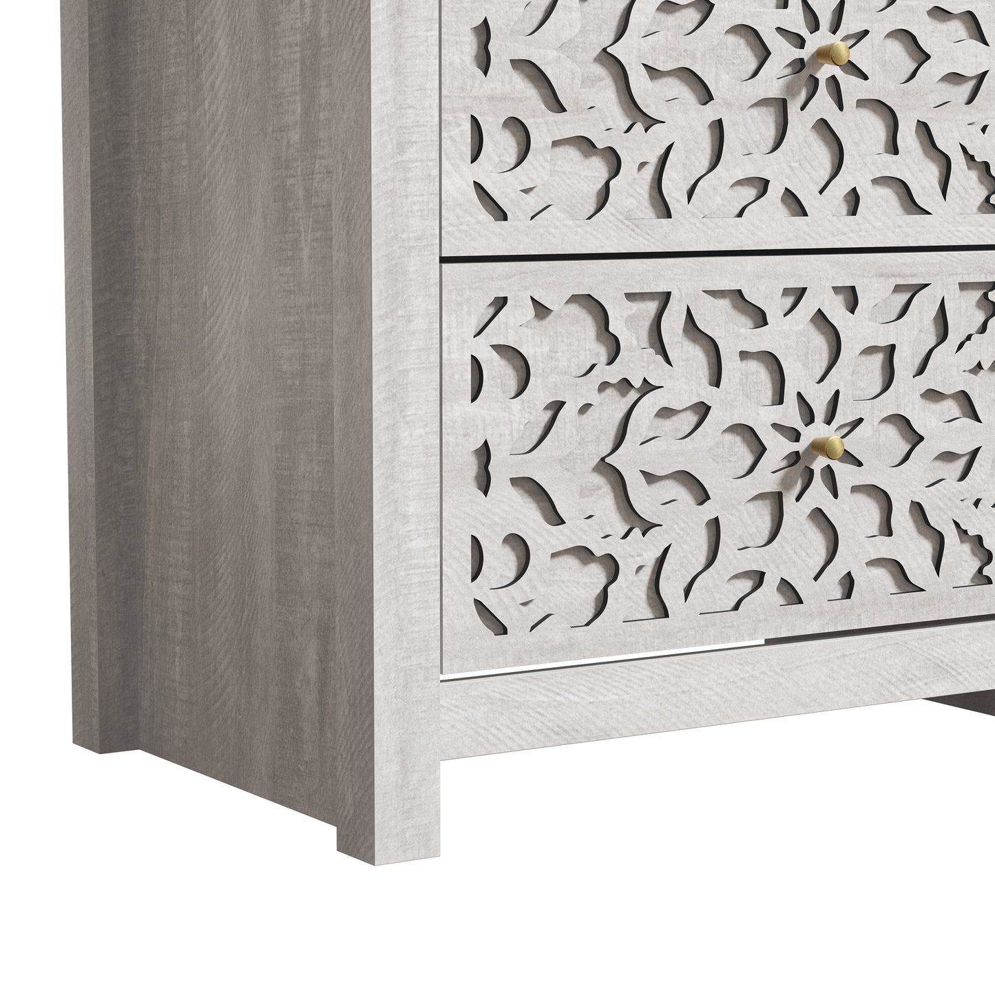 Galano 6-Drawer Dresser with Cutout Floral Fronts 45.4″ W x 15.7" D x 32.0" H