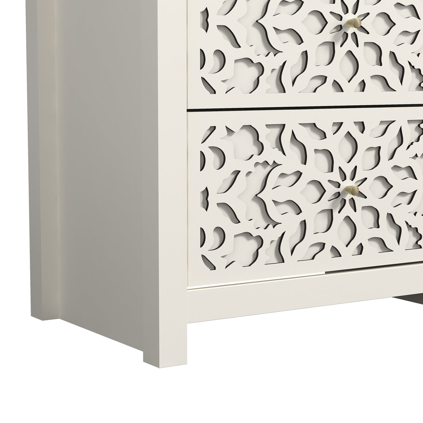 Galano 6-Drawer Dresser with Cutout Floral Fronts 45.4″ W x 15.7" D x 32.0" H