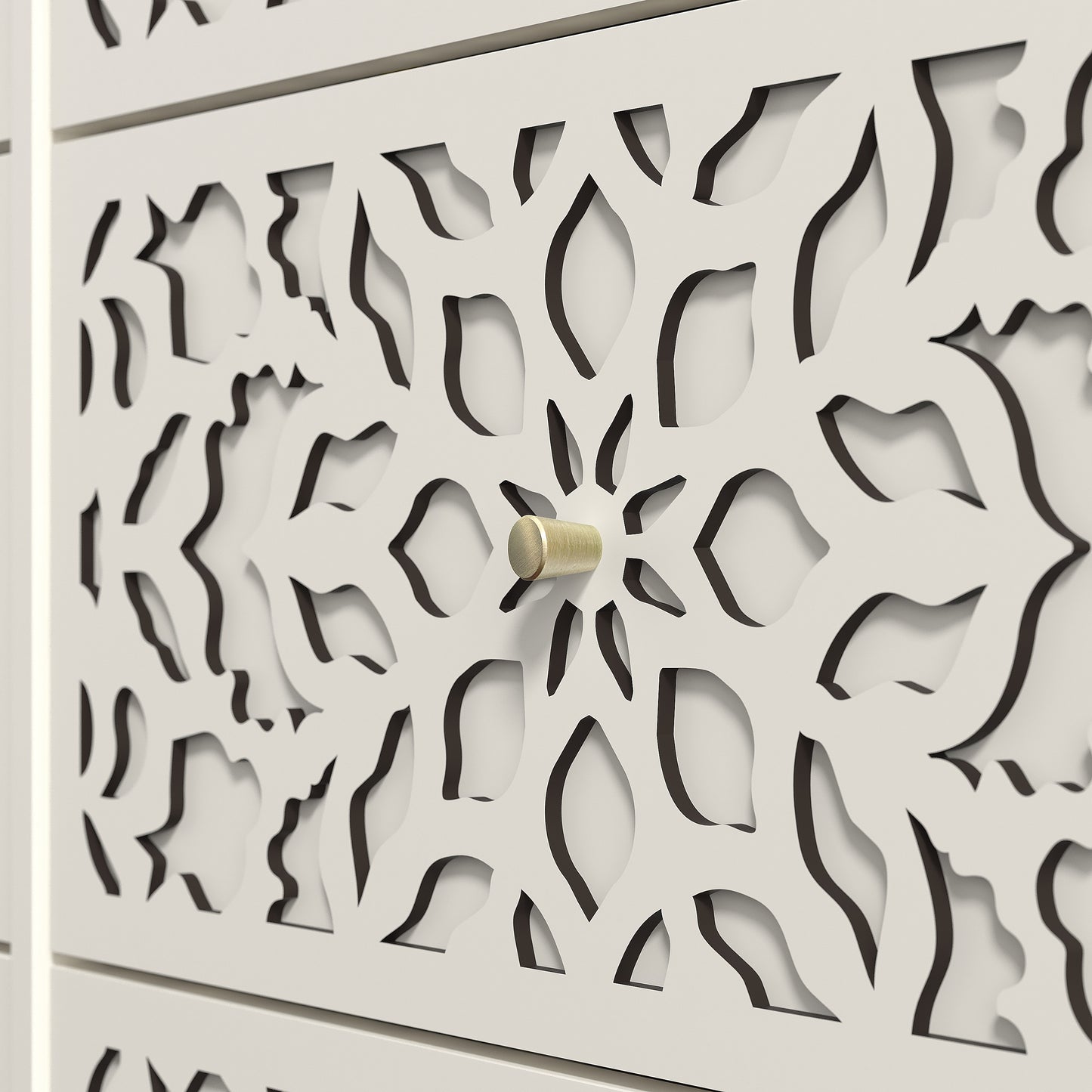 Galano 6-Drawer Dresser with Cutout Floral Fronts 45.4″ W x 15.7" D x 32.0" H