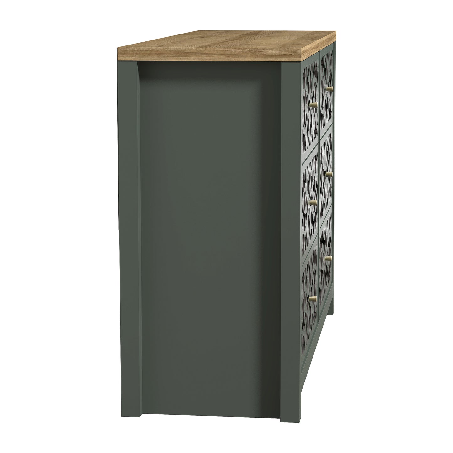 Galano 6-Drawer Dresser with Cutout Floral Fronts 45.4″ W x 15.7" D x 32.0" H