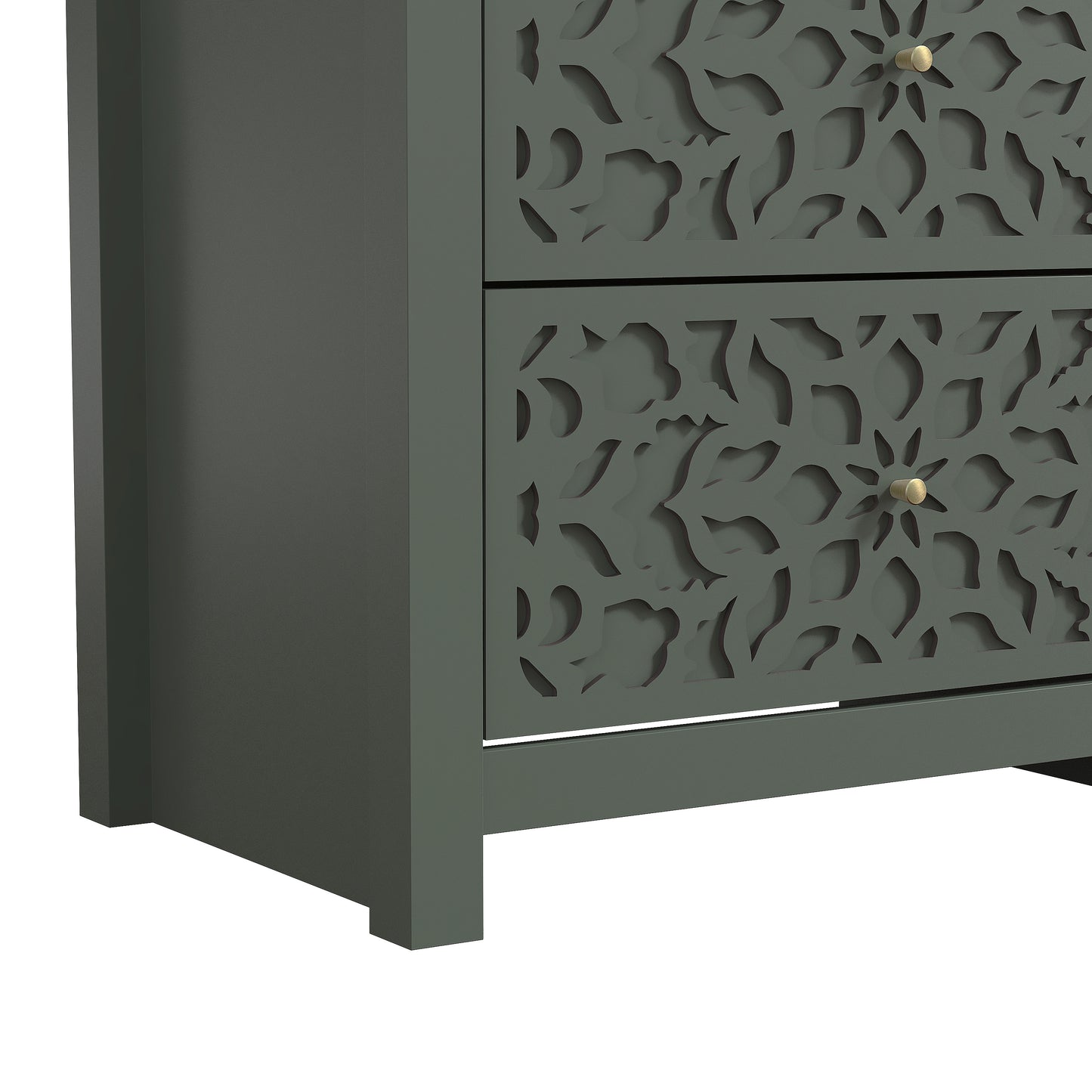 Galano 6-Drawer Dresser with Cutout Floral Fronts 45.4″ W x 15.7" D x 32.0" H