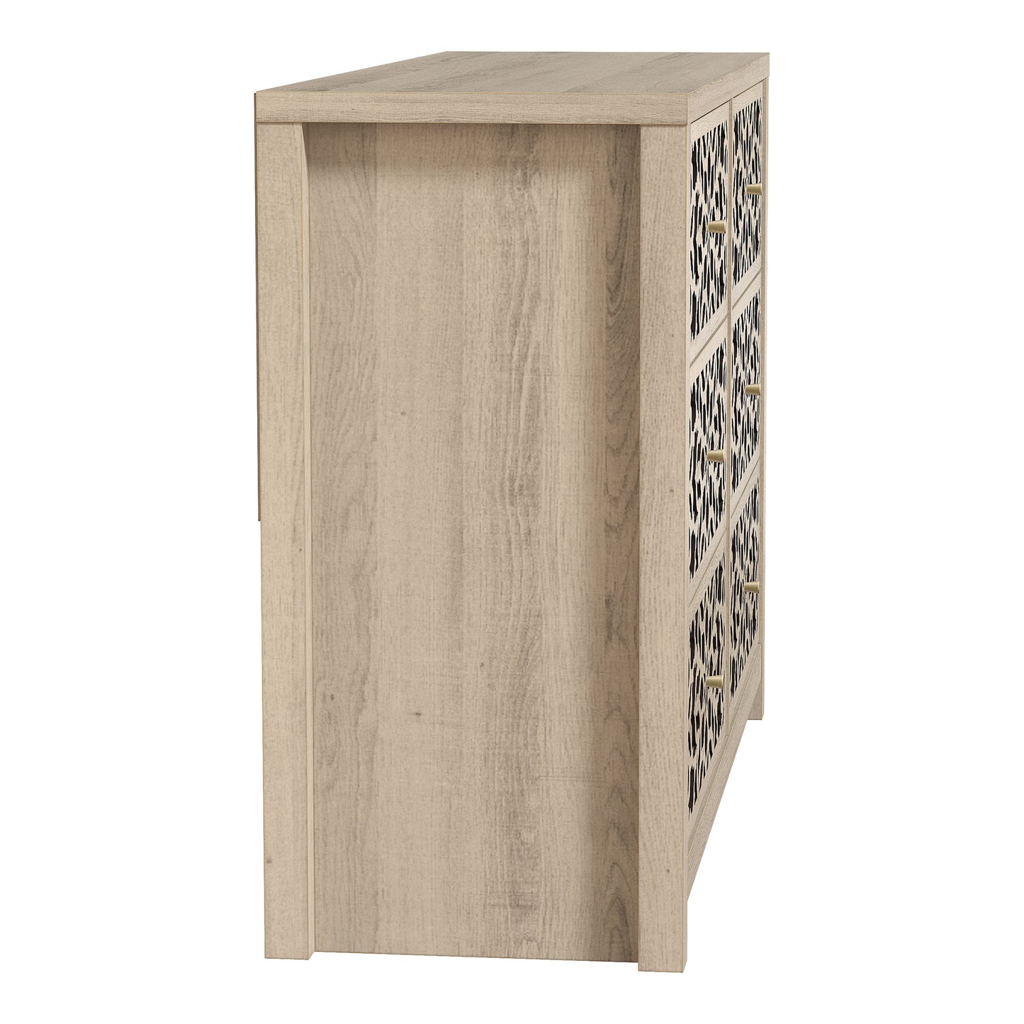 Galano 6-Drawer Dresser with Cutout Floral Fronts 45.4″ W x 15.7" D x 32.0" H