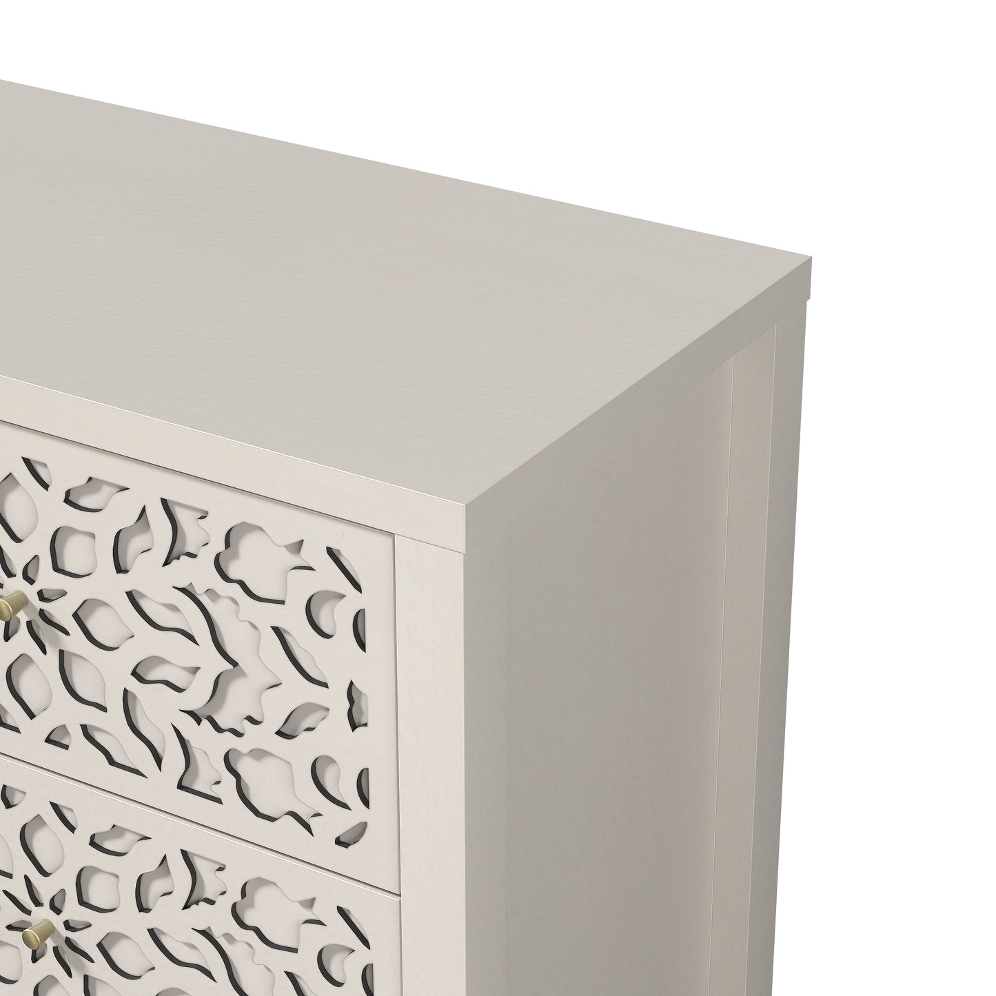 Galano 6-Drawer Dresser with Cutout Floral Fronts 45.4″ W x 15.7" D x 32.0" H