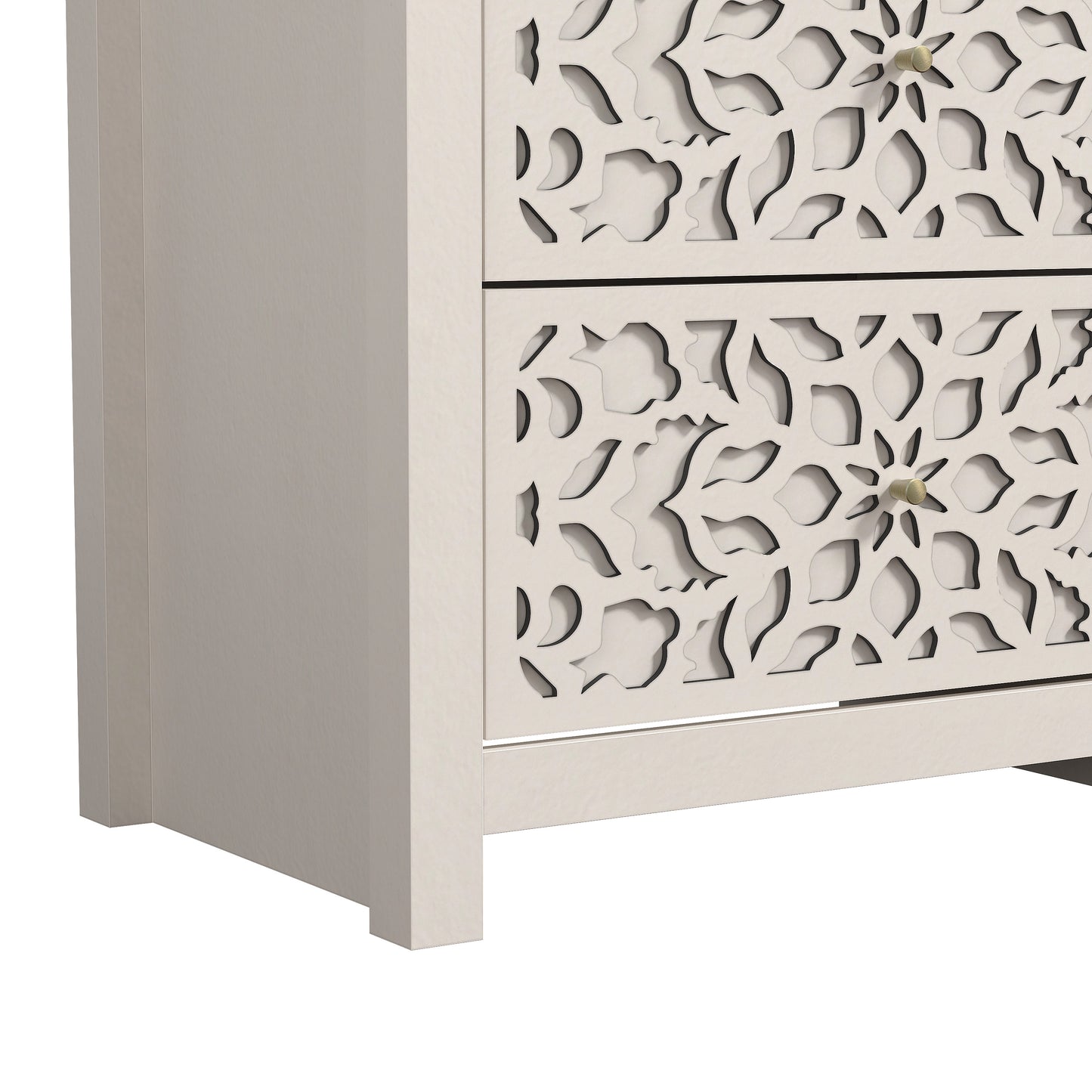 Galano 6-Drawer Dresser with Cutout Floral Fronts 45.4″ W x 15.7" D x 32.0" H