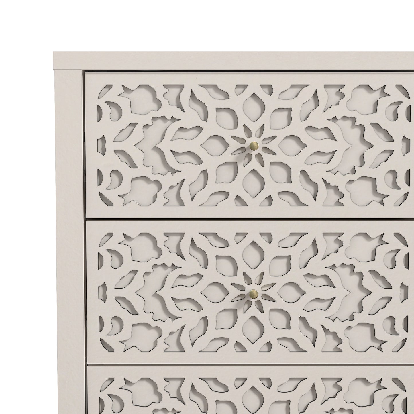 Galano 6-Drawer Dresser with Cutout Floral Fronts 45.4″ W x 15.7" D x 32.0" H