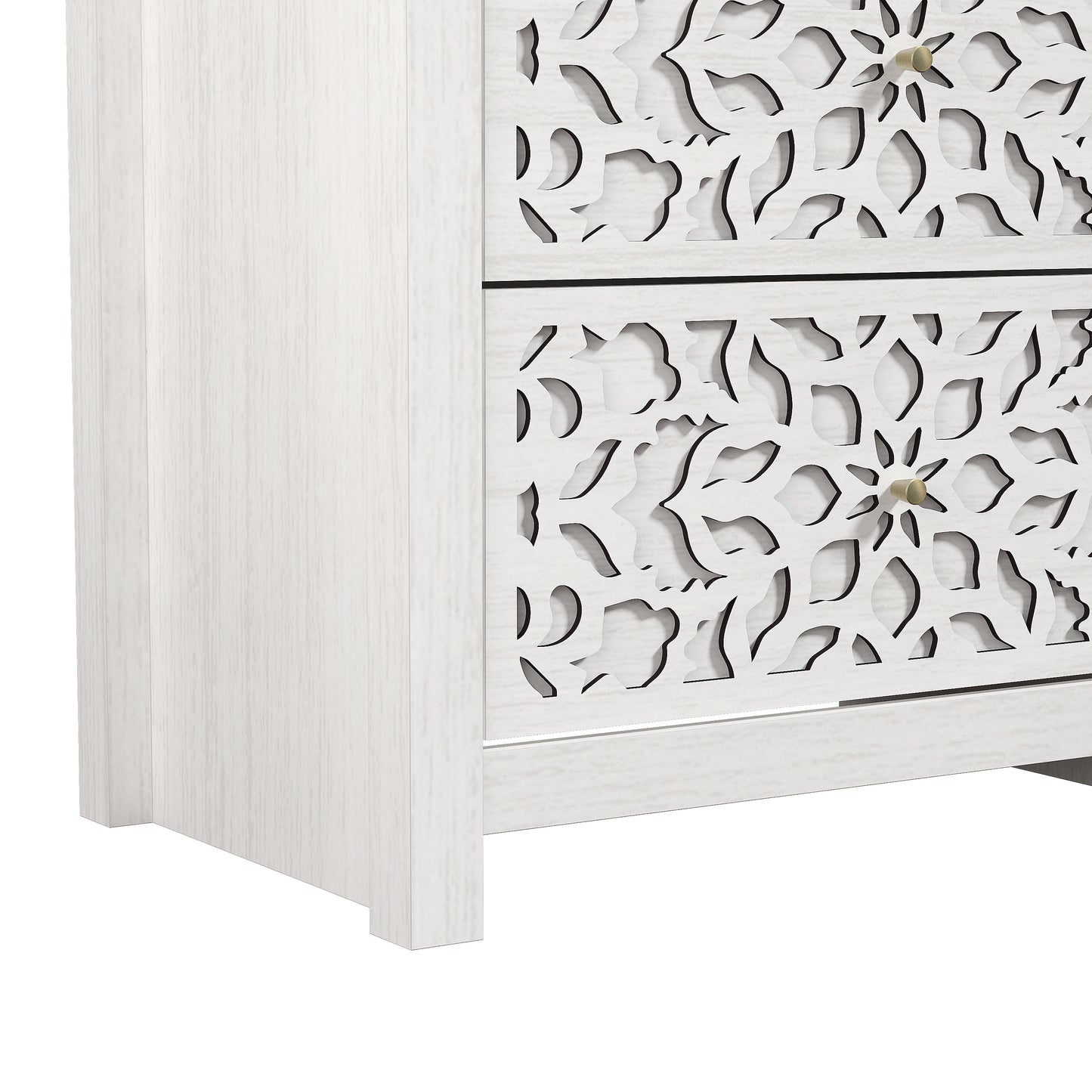Galano 6-Drawer Dresser with Cutout Floral Fronts 45.4″ W x 15.7" D x 32.0" H