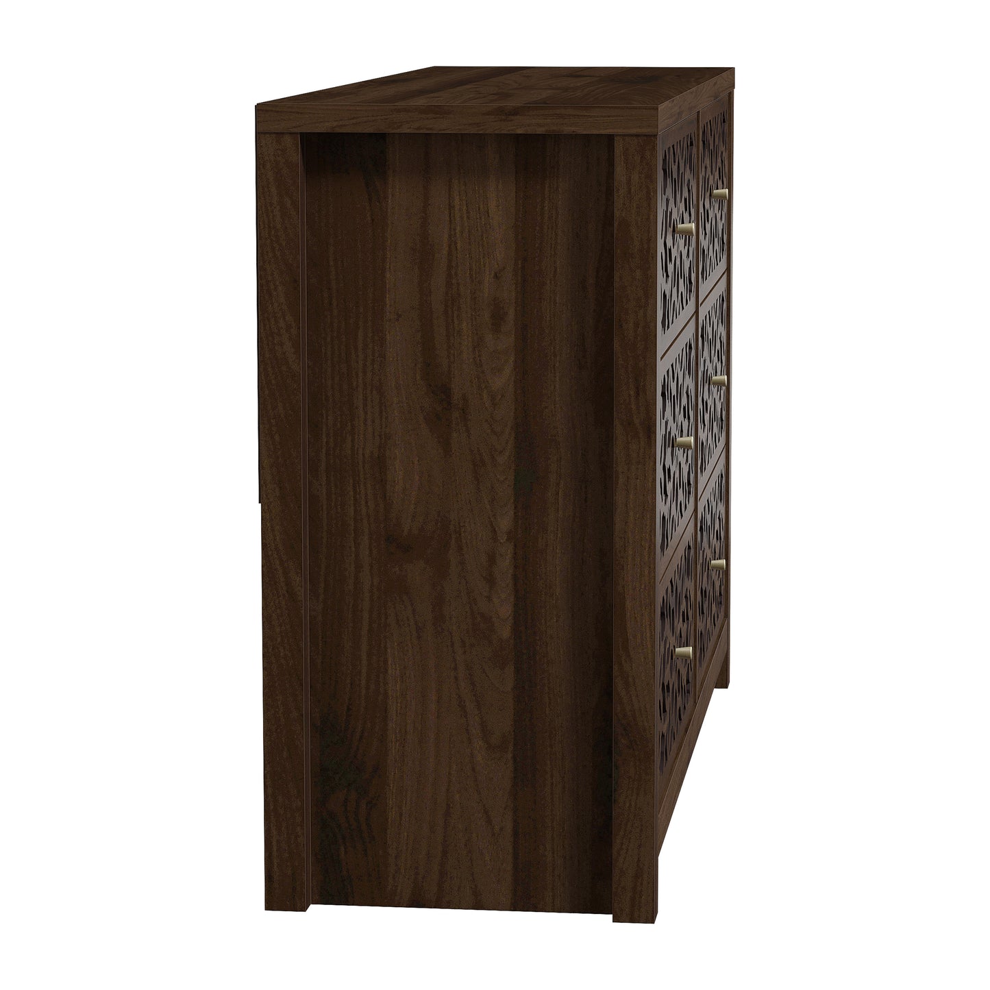 Galano 6-Drawer Dresser with Cutout Floral Fronts 45.4″ W x 15.7" D x 32.0" H
