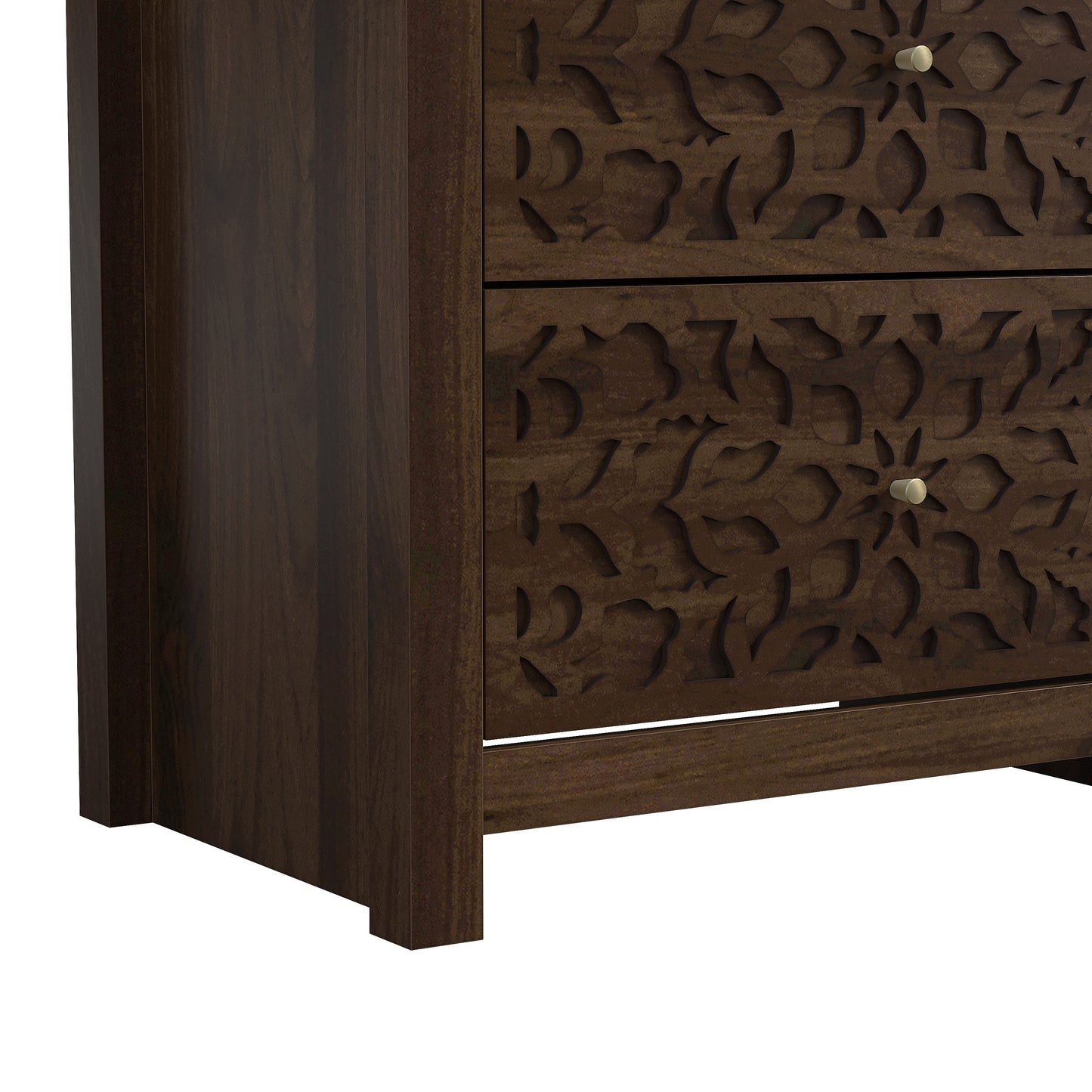 Galano 6-Drawer Dresser with Cutout Floral Fronts 45.4″ W x 15.7" D x 32.0" H