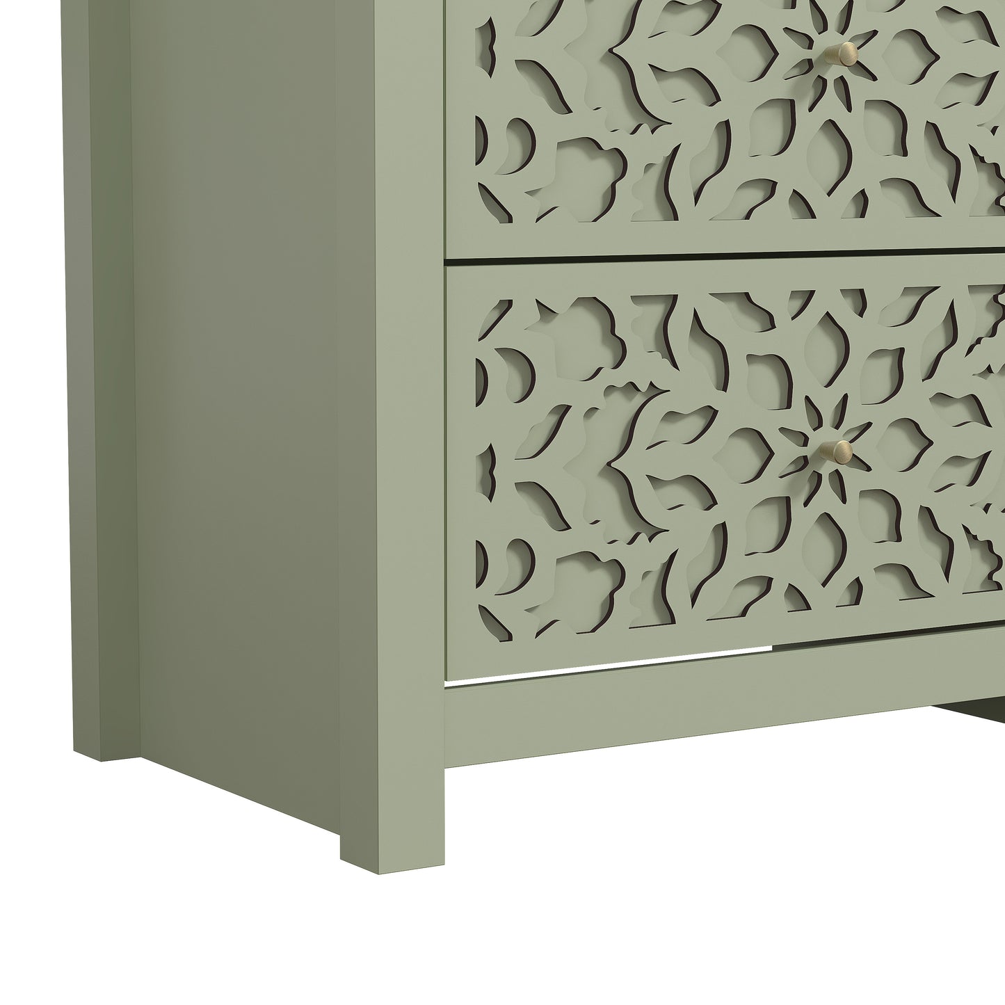 Galano 6-Drawer Dresser with Cutout Floral Fronts 45.4″ W x 15.7" D x 32.0" H