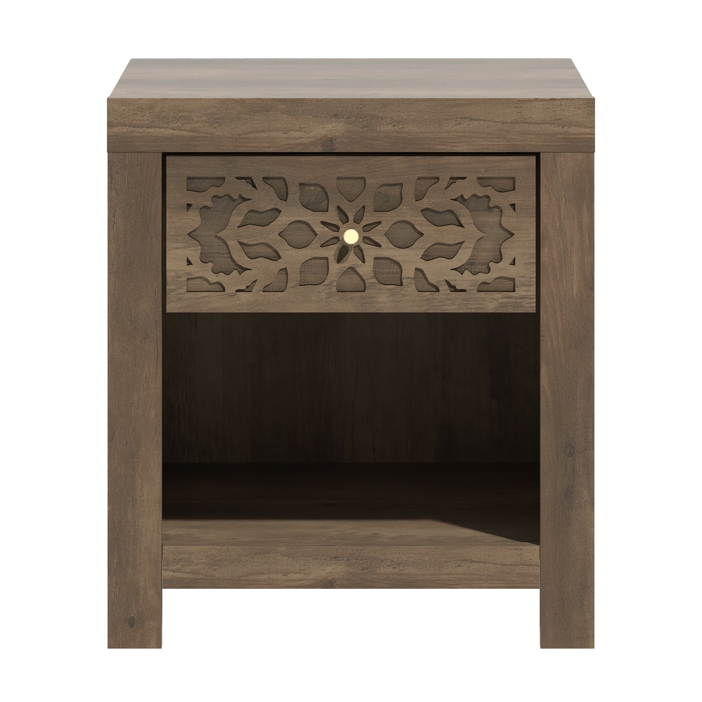 Galano 1-Drawer Nightstand with Lower Shelf 17.8" W x 16.0" D x 20.1" H