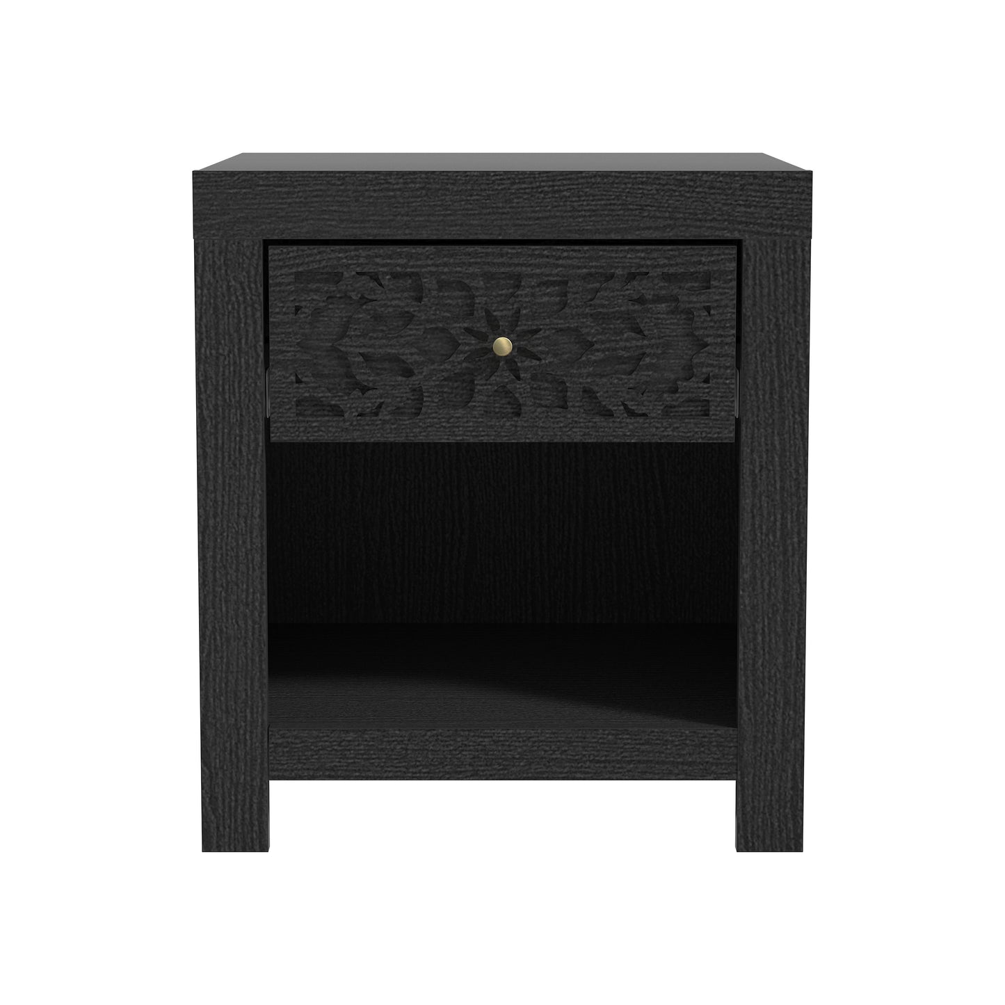 Galano 1-Drawer Nightstand with Lower Shelf 17.8" W x 16.0" D x 20.1" H