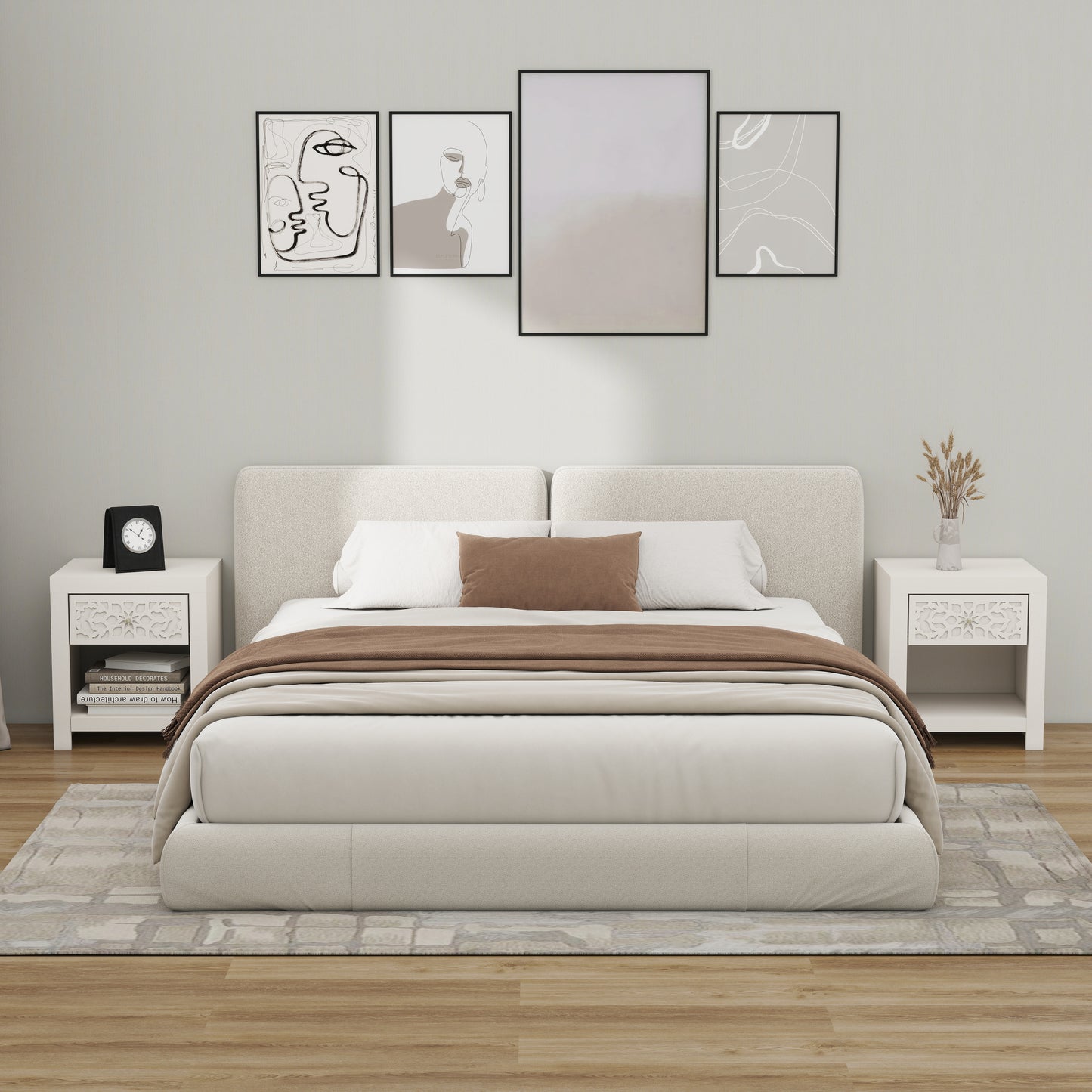 Galano 1-Drawer Nightstand with Lower Shelf 17.8" W x 16.0" D x 20.1" H