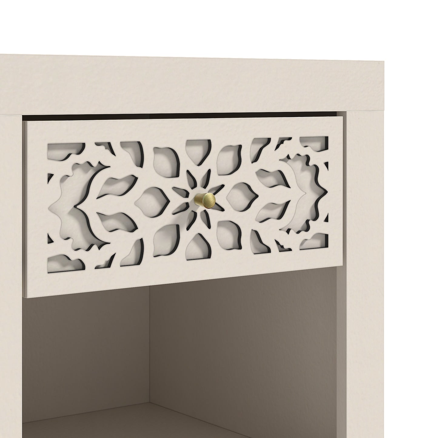 Galano 1-Drawer Nightstand with Lower Shelf 17.8" W x 16.0" D x 20.1" H