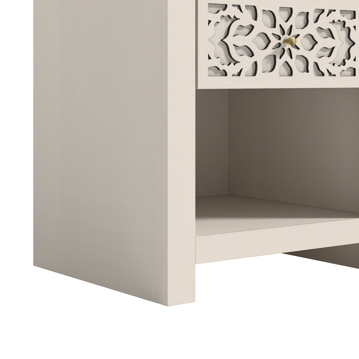 Galano 1-Drawer Nightstand with Lower Shelf 17.8" W x 16.0" D x 20.1" H