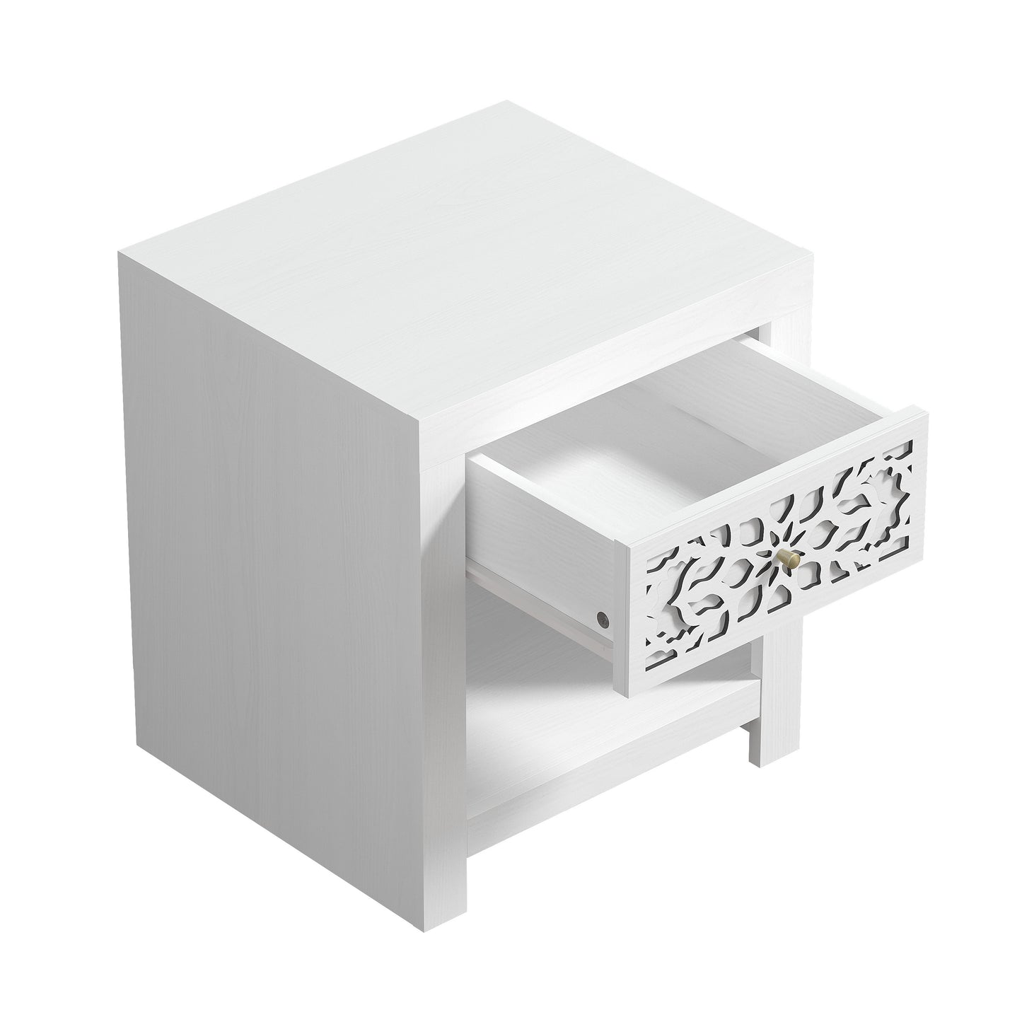 Galano 1-Drawer Nightstand with Lower Shelf 17.8" W x 16.0" D x 20.1" H