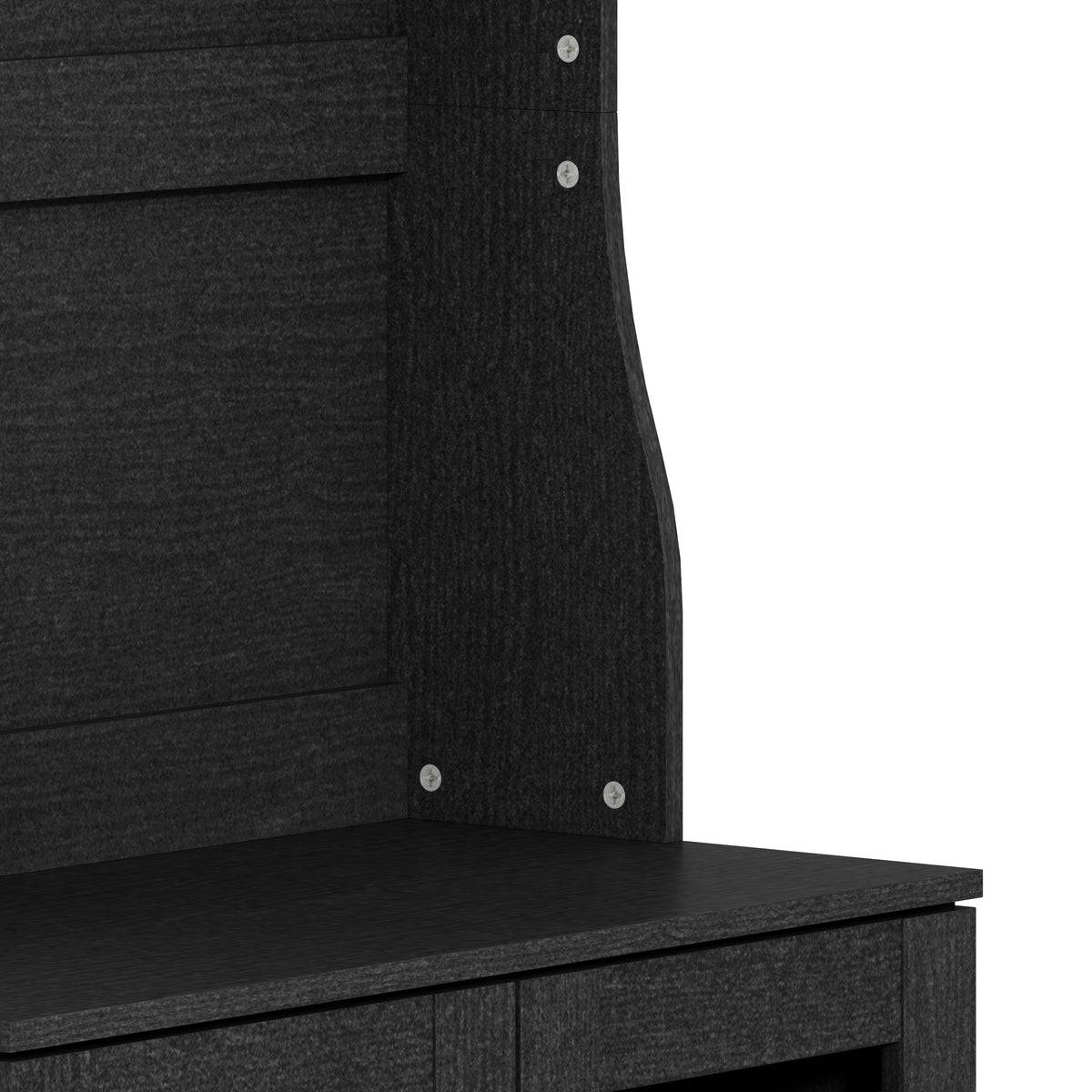 GALANO Hall Tree with Bench, 2-Door Shoe Storage and 3 Hooks, 31.3"