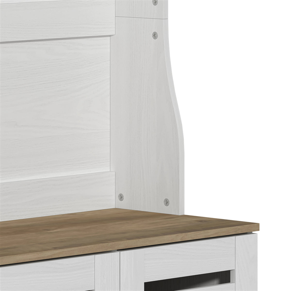 GALANO Hall Tree with Bench, 2-Door Shoe Storage and 3 Hooks, 31.3"