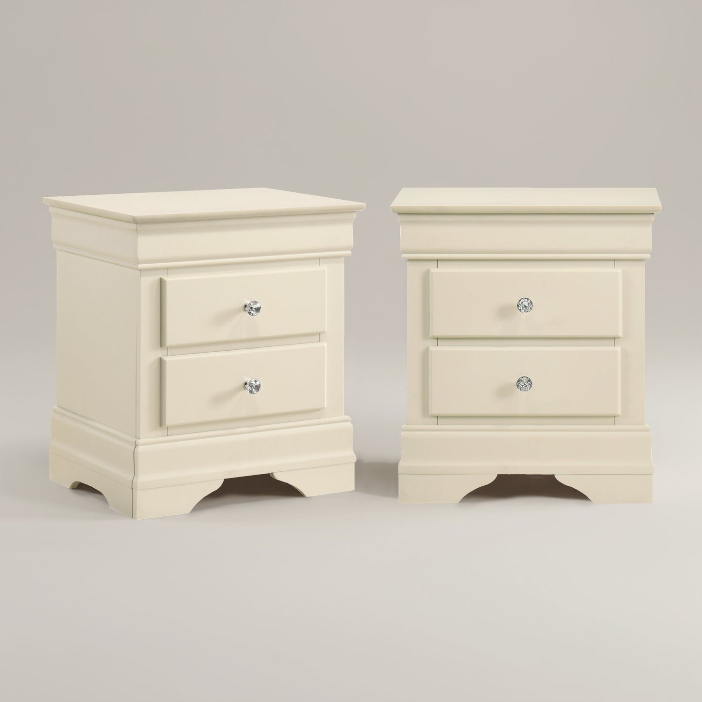 GALANO 2-Drawer Nightstand Set of 2, Fully Assembled