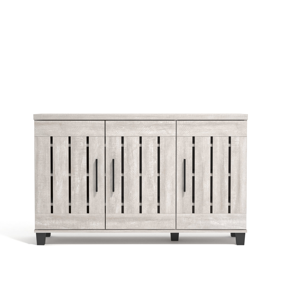 GALANO 16-Pair Shoe Storage Cabinet with 3 Slatted Doors