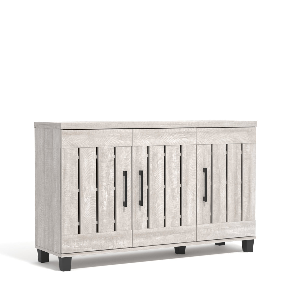 GALANO 16-Pair Shoe Storage Cabinet with 3 Slatted Doors