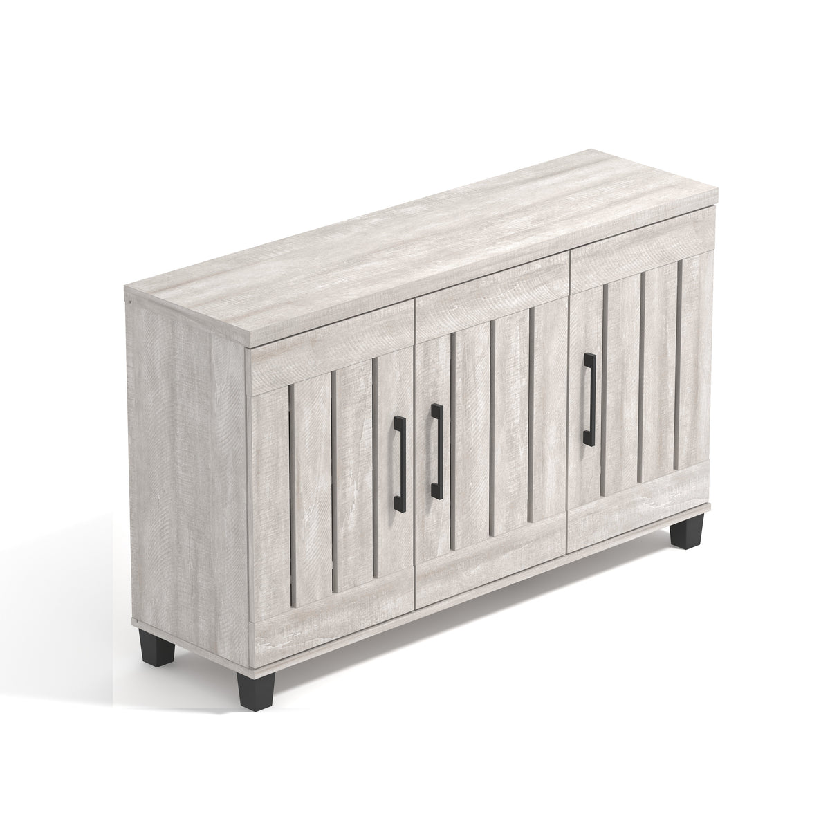 GALANO 16-Pair Shoe Storage Cabinet with 3 Slatted Doors