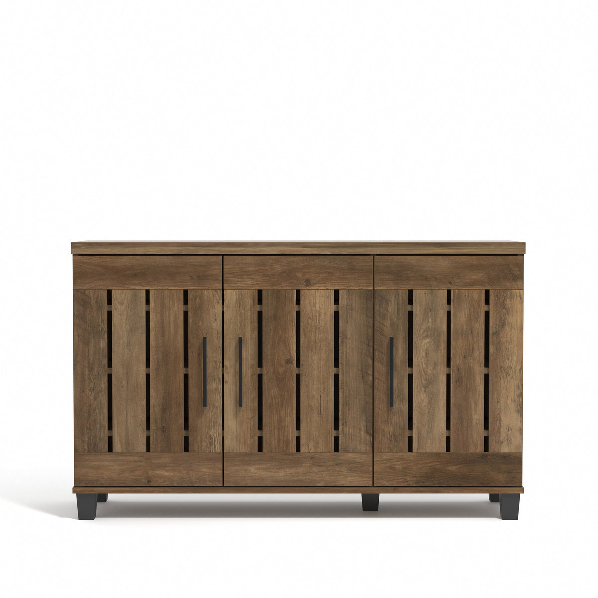 GALANO 16-Pair Shoe Storage Cabinet with 3 Slatted Doors