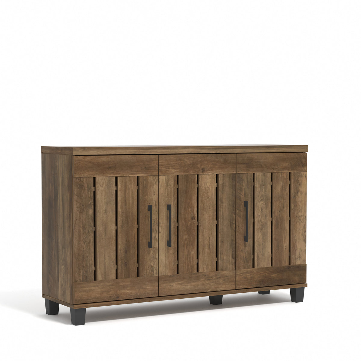 GALANO 16-Pair Shoe Storage Cabinet with 3 Slatted Doors