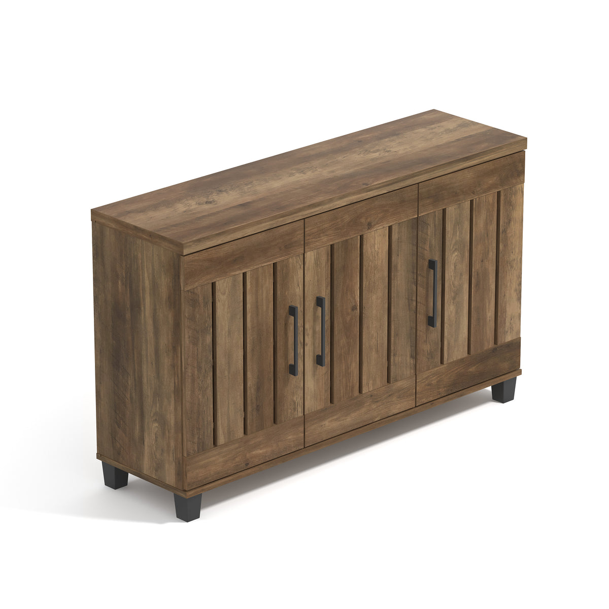 GALANO 16-Pair Shoe Storage Cabinet with 3 Slatted Doors