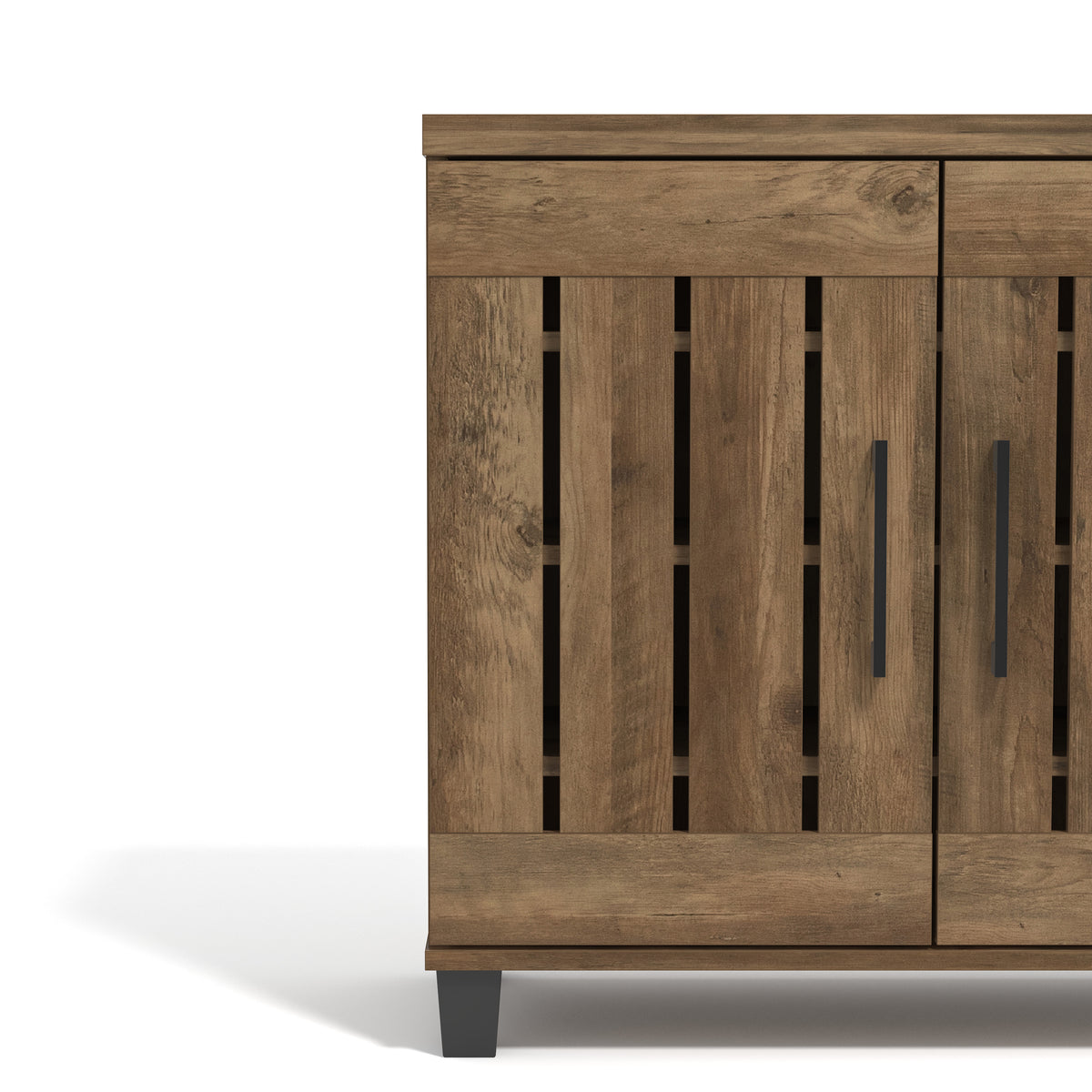 GALANO 16-Pair Shoe Storage Cabinet with 3 Slatted Doors