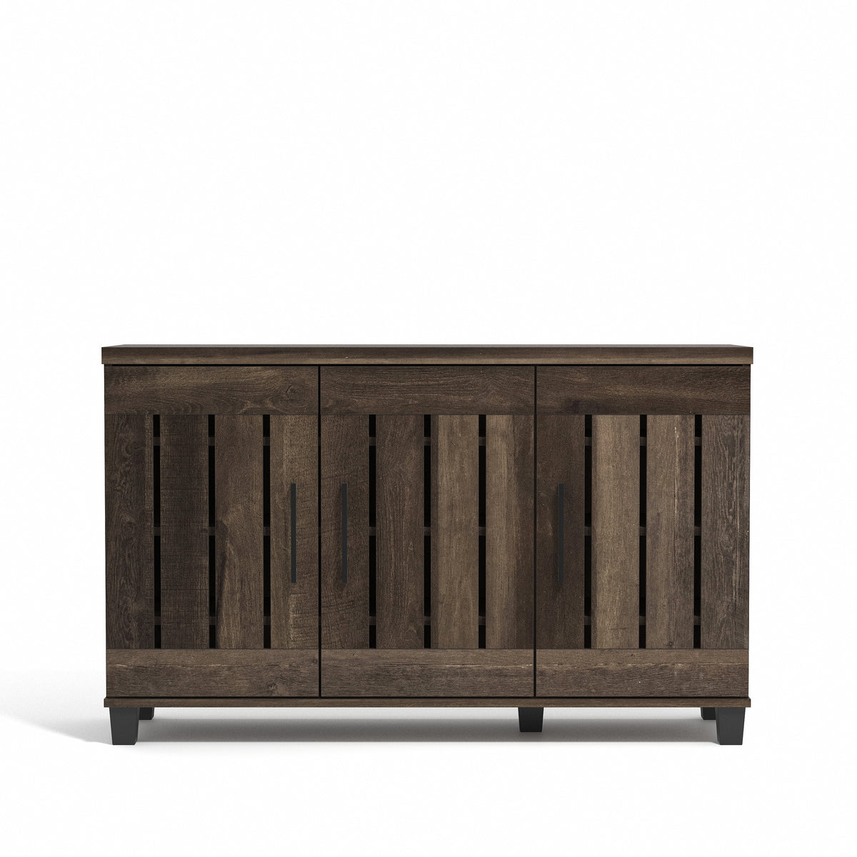 GALANO 16-Pair Shoe Storage Cabinet with 3 Slatted Doors