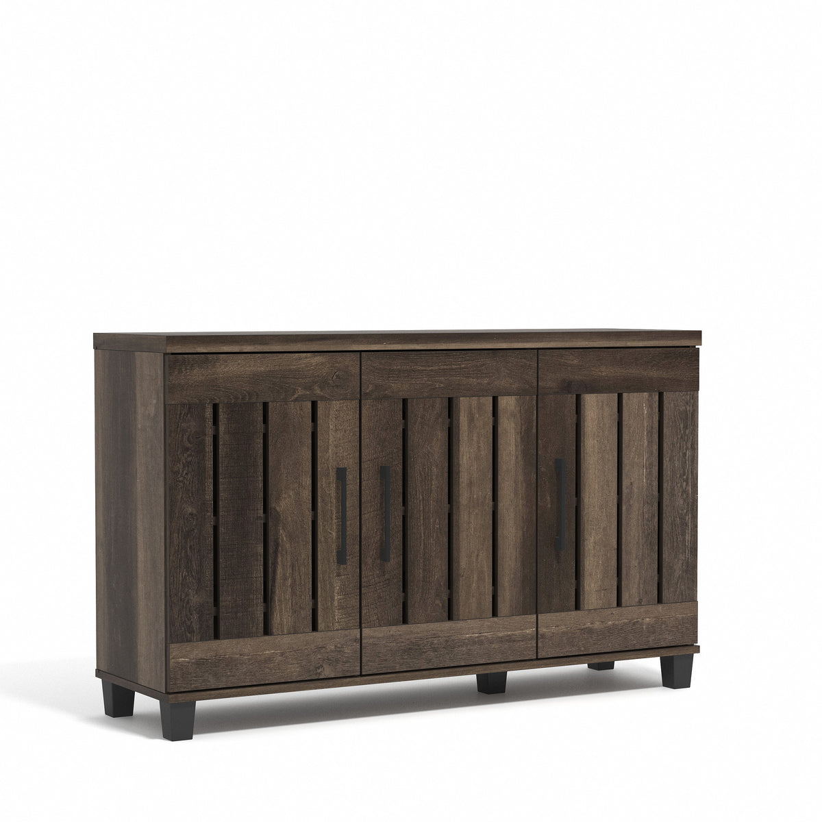 GALANO 16-Pair Shoe Storage Cabinet with 3 Slatted Doors
