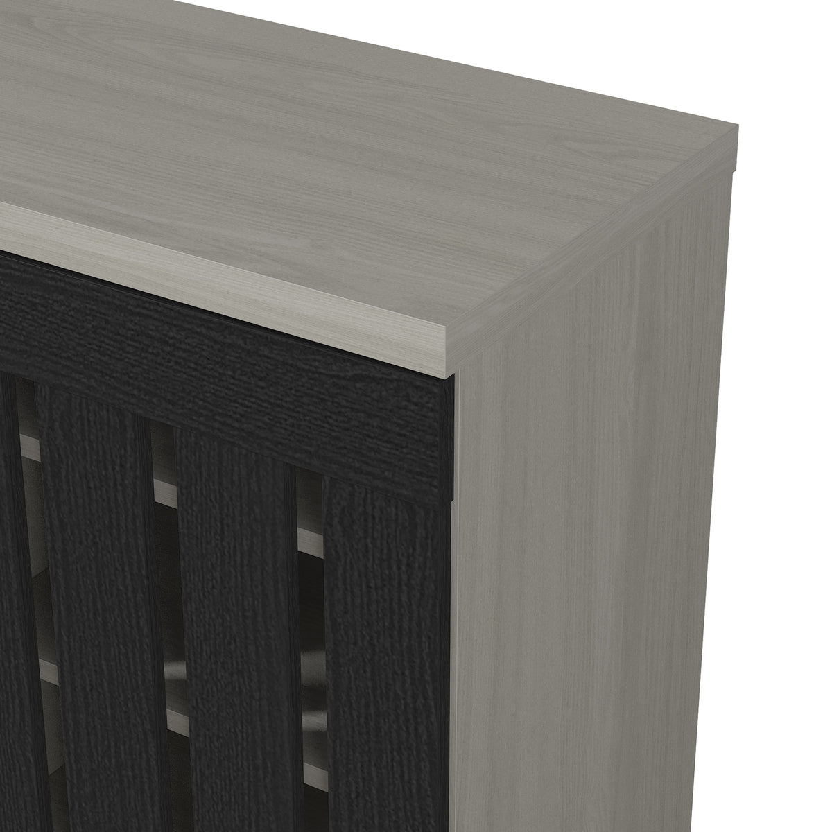 GALANO Shoe Storage Cabinet with 3 Slatted Doors, 45.3 in. Wide, 1 Cabinet