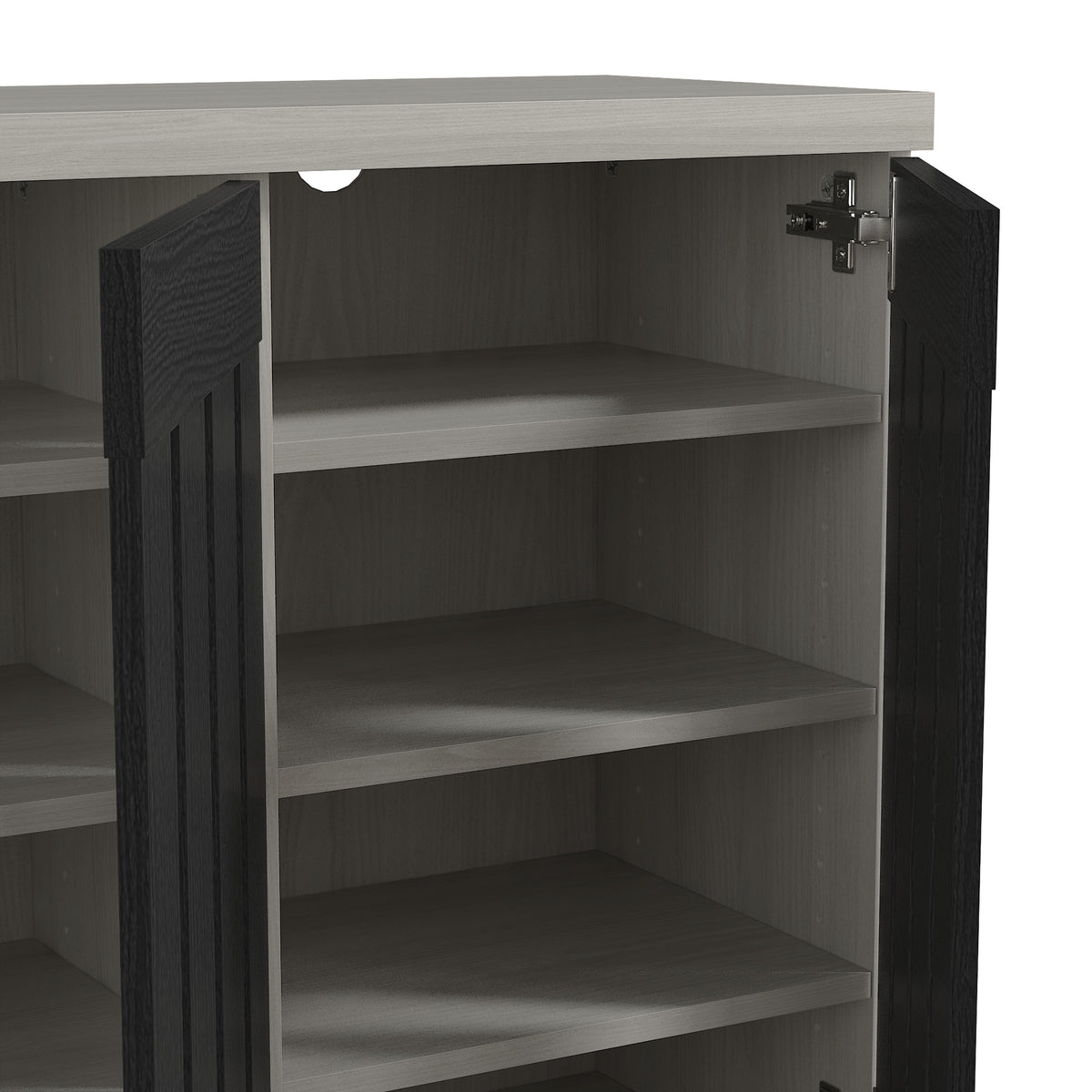 GALANO Shoe Storage Cabinet with 3 Slatted Doors, 45.3 in. Wide, 1 Cabinet