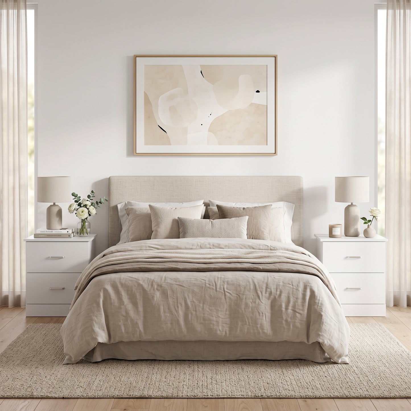 Galano Modern 2-Drawer Nightstand with Storage, Compact Bedside Table or End Table, 18.7" W x 15.7" D x 23.7" H